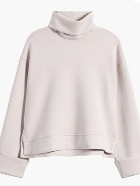 SPANX French Grey Cowl Turtleneck Sweatshirt